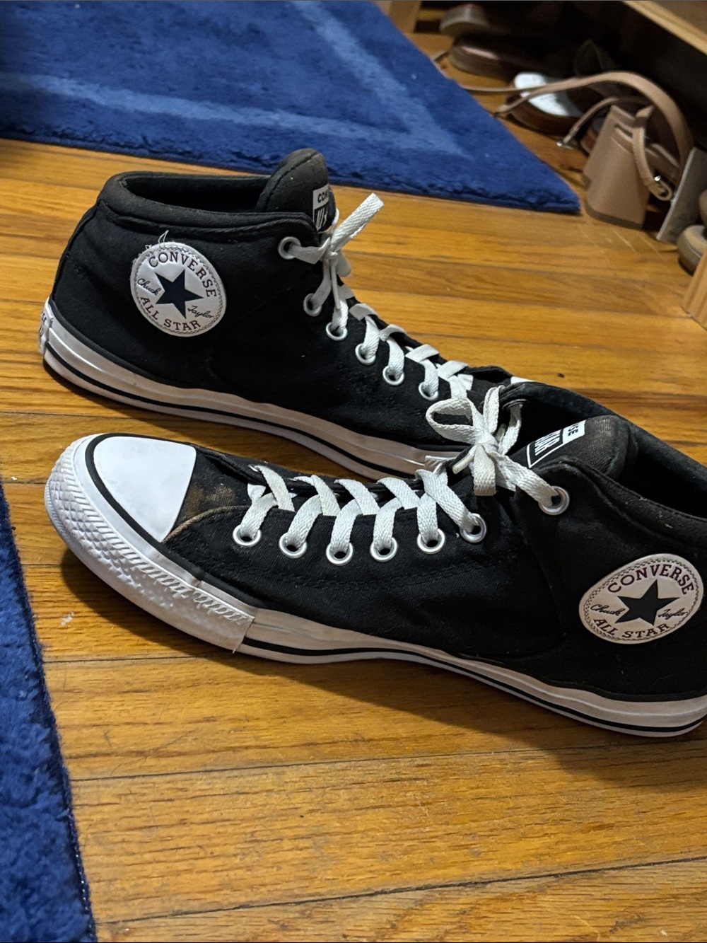 Converse Black and White High-Top All Star Sneakers - Picture 9 of 9